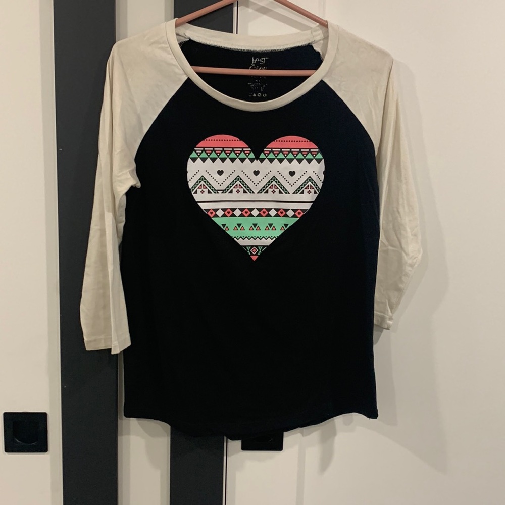 Baseball style 3/4 sleeve